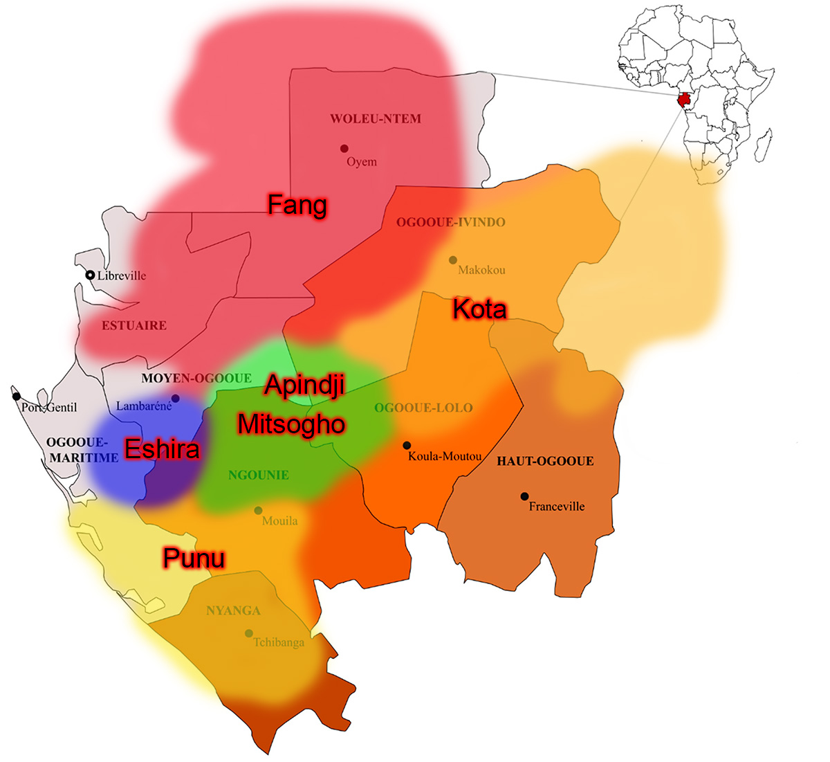 Gabon Country Map