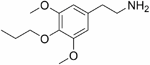 Mescaline molecule structure